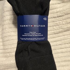 Tommy Hilfiger Classic Black Dress Socks 4 Pair